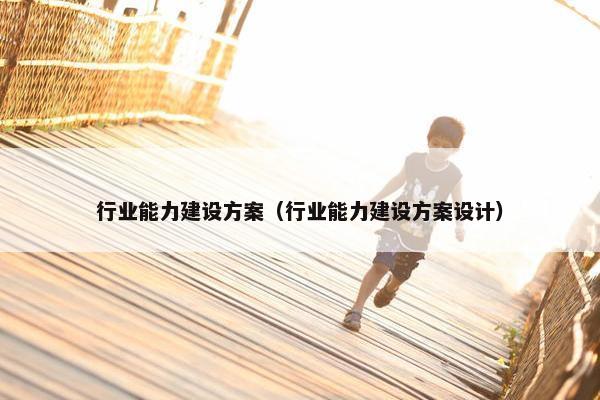 行业能力建设方案（行业能力建设方案设计）