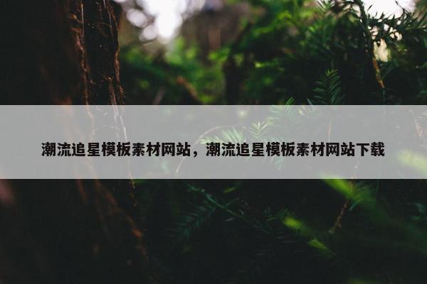 潮流追星模板素材网站，潮流追星模板素材网站下载
