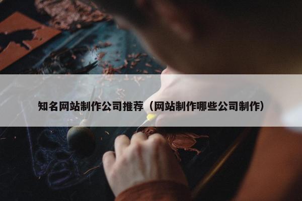 知名网站制作公司推荐（网站制作哪些公司制作）