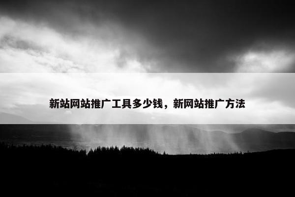 新站网站推广工具多少钱，新网站推广方法