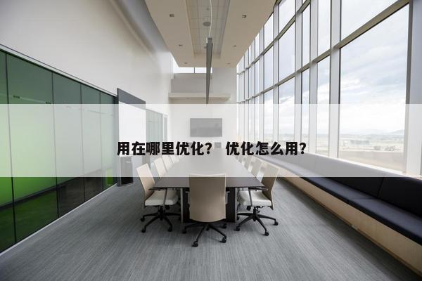 用在哪里优化？ 优化怎么用？