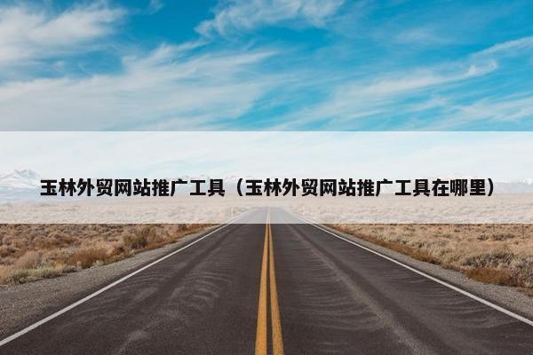 玉林外贸网站推广工具（玉林外贸网站推广工具在哪里）