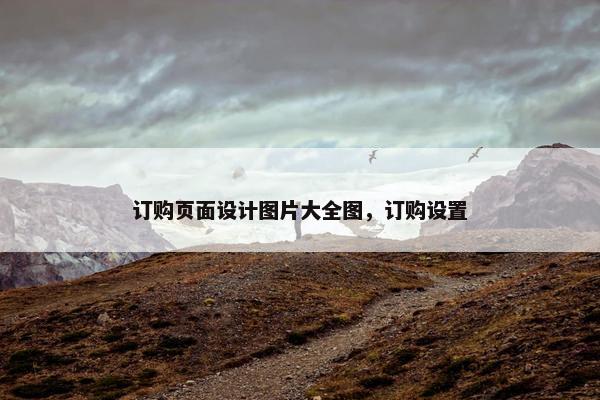 订购页面设计图片大全图，订购设置