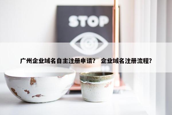 广州企业域名自主注册申请？ 企业域名注册流程？