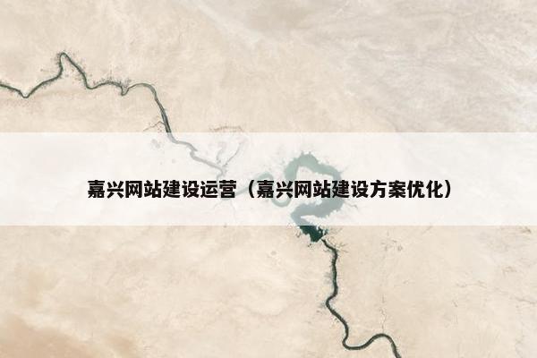 嘉兴网站建设运营（嘉兴网站建设方案优化）