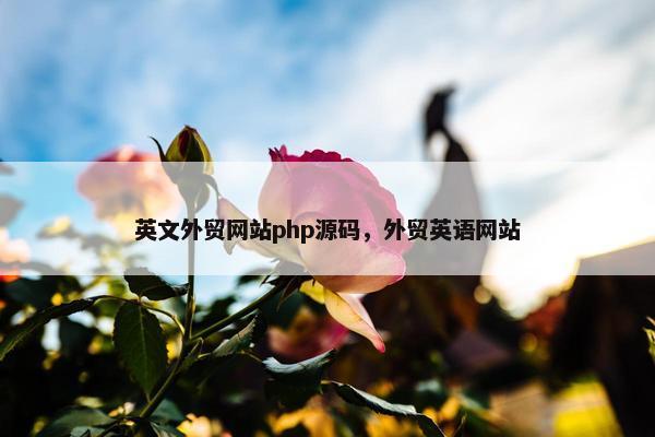 英文外贸网站php源码，外贸英语网站
