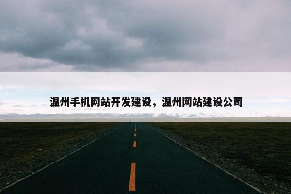 温州手机网站开发建设，温州网站建设公司