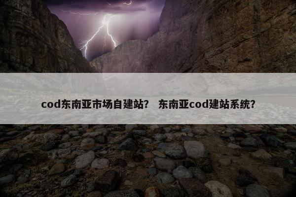 cod东南亚市场自建站？ 东南亚cod建站系统？