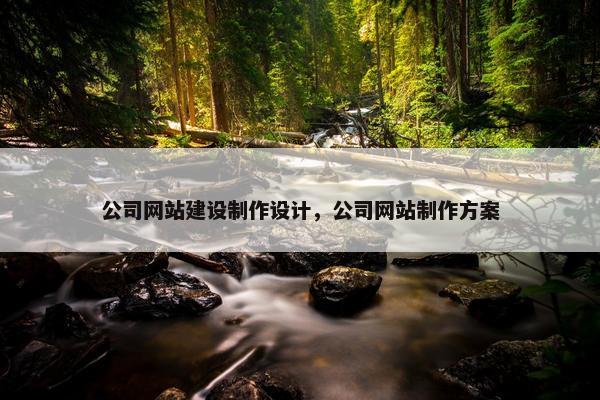 公司网站建设制作设计，公司网站制作方案