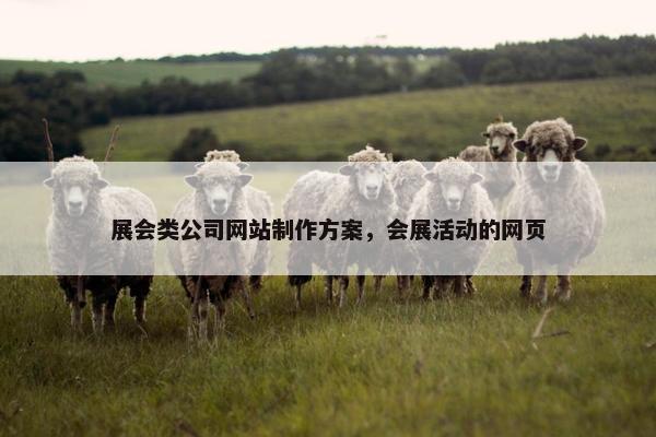 展会类公司网站制作方案，会展活动的网页