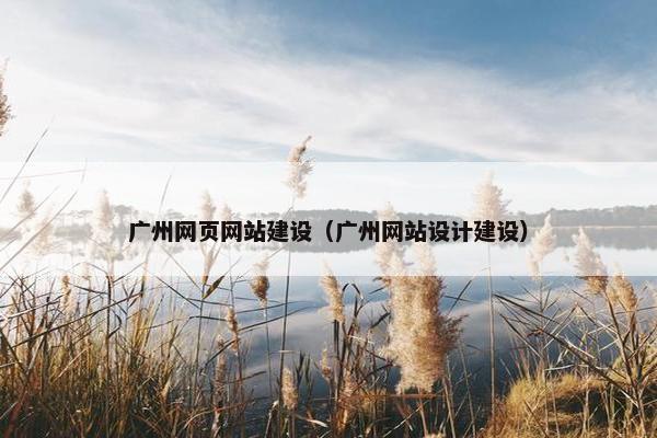 广州网页网站建设（广州网站设计建设）