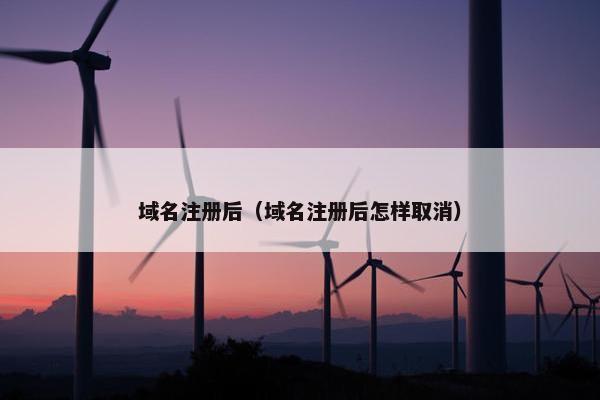 域名注册后（域名注册后怎样取消）