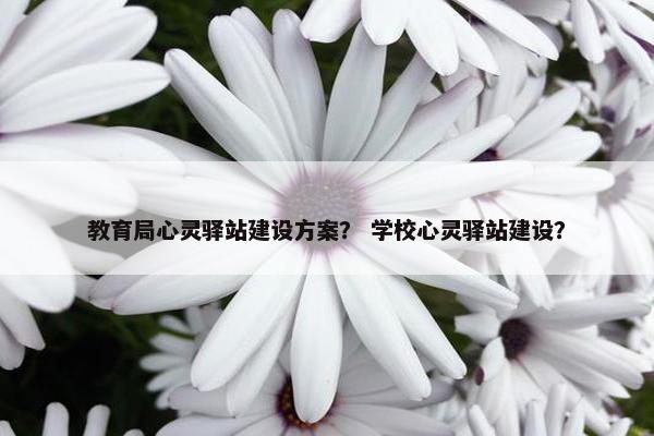 教育局心灵驿站建设方案？ 学校心灵驿站建设？