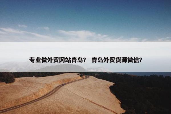 专业做外贸网站青岛？ 青岛外贸货源微信？