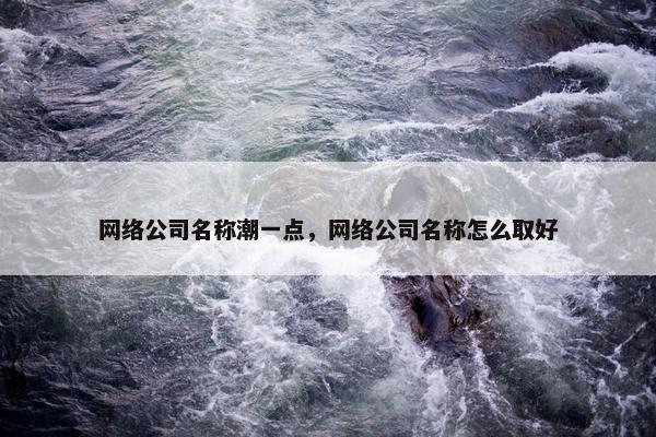 网络公司名称潮一点，网络公司名称怎么取好