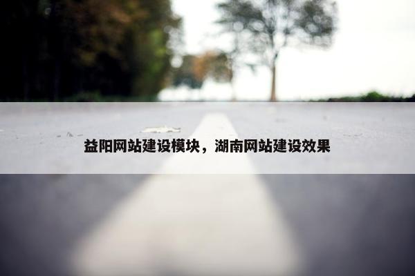 益阳网站建设模块，湖南网站建设效果