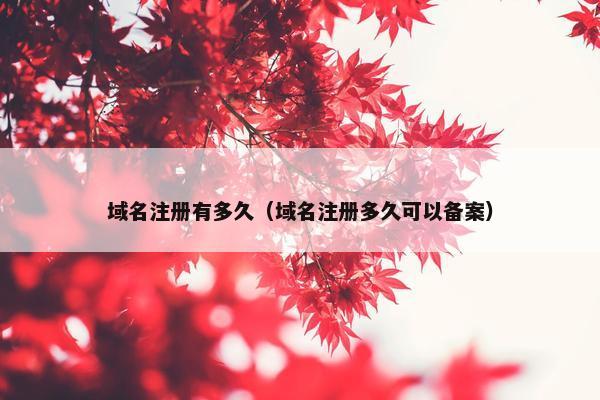 域名注册有多久（域名注册多久可以备案）
