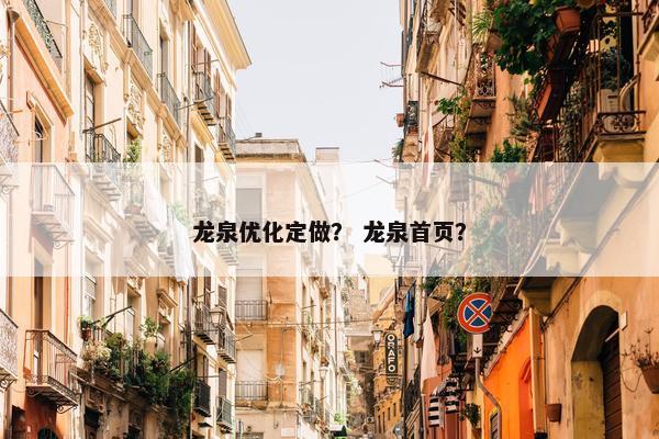 龙泉优化定做？ 龙泉首页？