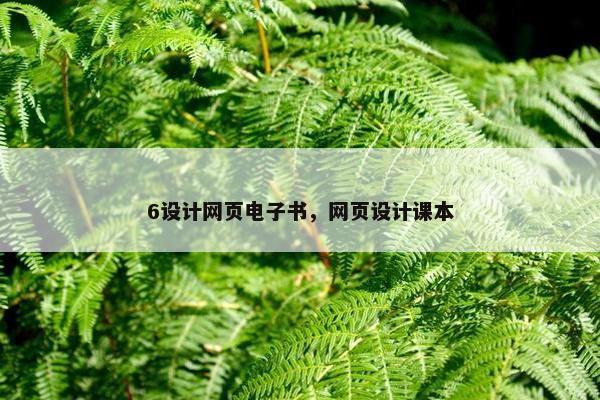 6设计网页电子书，网页设计课本