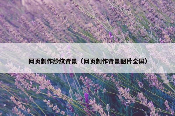 网页制作纱纹背景（网页制作背景图片全屏）