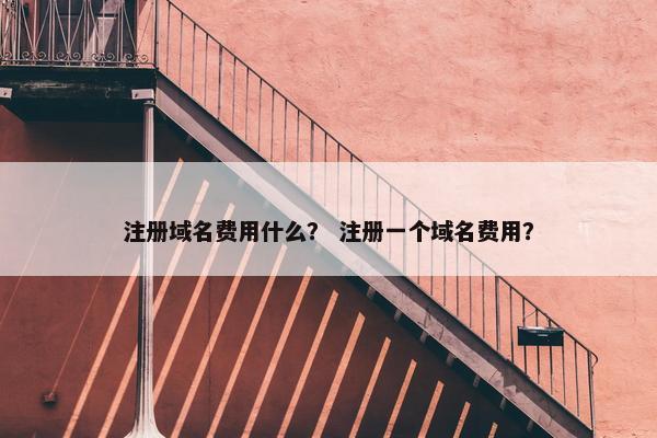 注册域名费用什么？ 注册一个域名费用？
