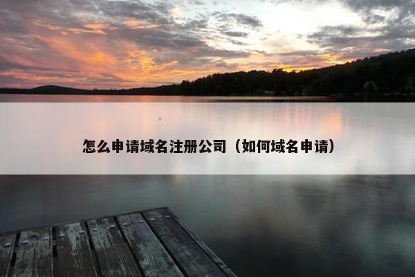 怎么申请域名注册公司（如何域名申请）