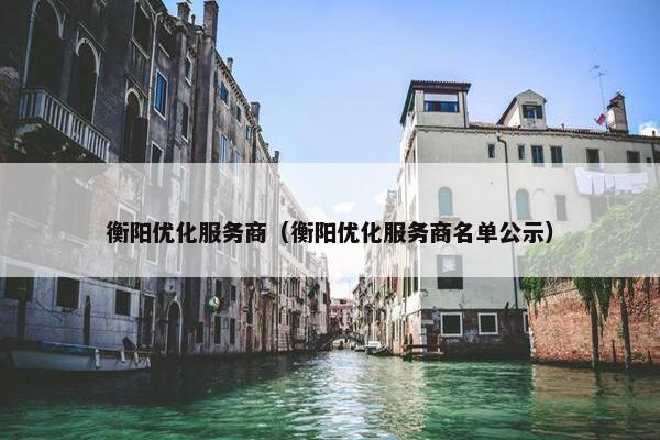衡阳优化服务商（衡阳优化服务商名单公示）