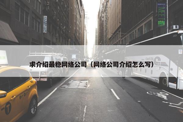 求介绍最稳网络公司（网络公司介绍怎么写）