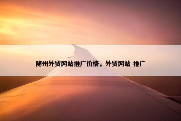 随州外贸网站推广价格，外贸网站 推广