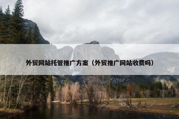 外贸网站托管推广方案（外贸推广网站收费吗）