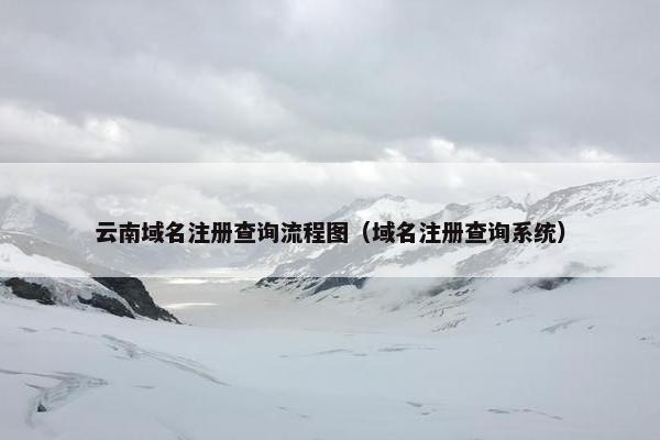 云南域名注册查询流程图（域名注册查询系统）