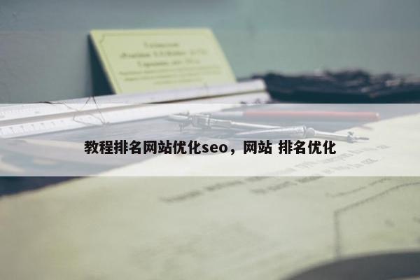 教程排名网站优化seo，网站 排名优化