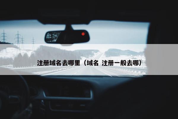 注册域名去哪里（域名 注册一般去哪）