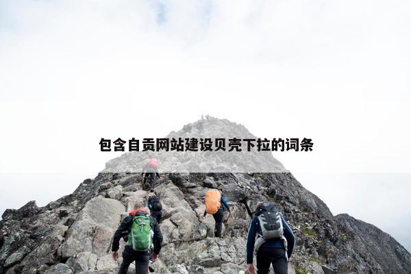 包含自贡网站建设贝壳下拉的词条