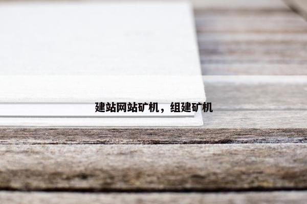 建站网站矿机，组建矿机