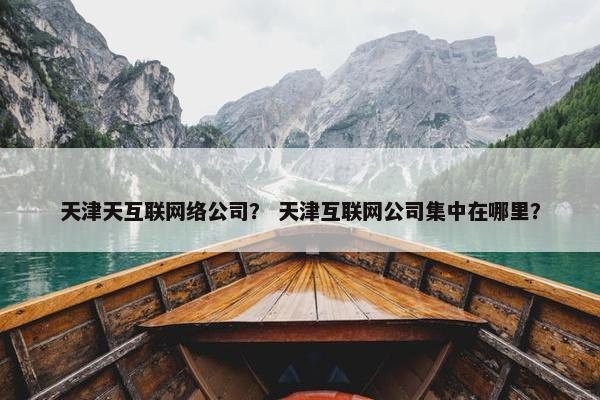 天津天互联网络公司？ 天津互联网公司集中在哪里？