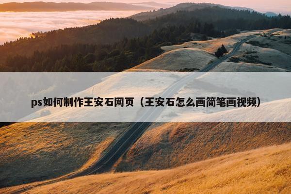 ps如何制作王安石网页（王安石怎么画简笔画视频）