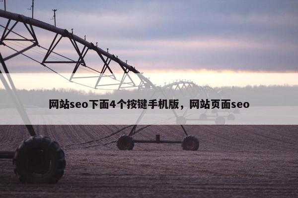 网站seo下面4个按键手机版，网站页面seo