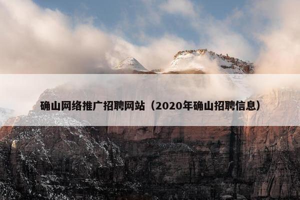 确山网络推广招聘网站（2020年确山招聘信息）