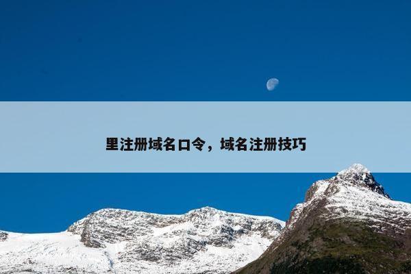 里注册域名口令，域名注册技巧