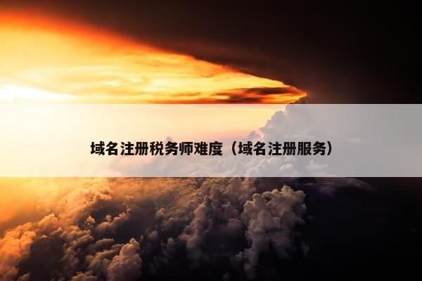 域名注册税务师难度（域名注册服务）