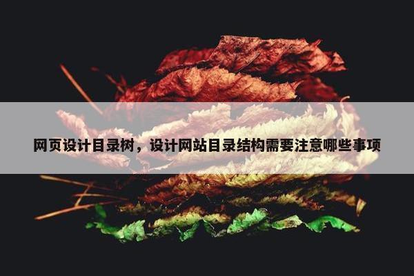 网页设计目录树，设计网站目录结构需要注意哪些事项