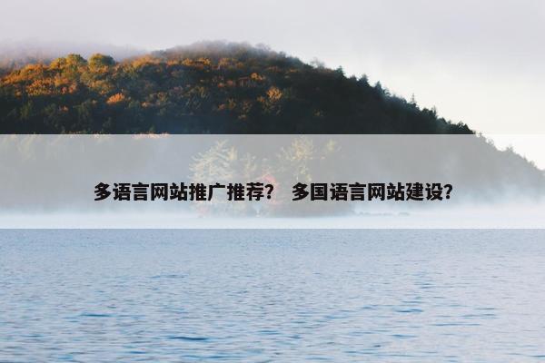 多语言网站推广推荐？ 多国语言网站建设？