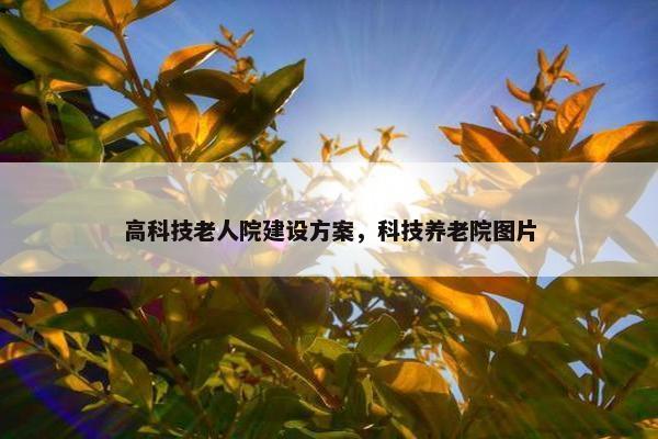 高科技老人院建设方案，科技养老院图片