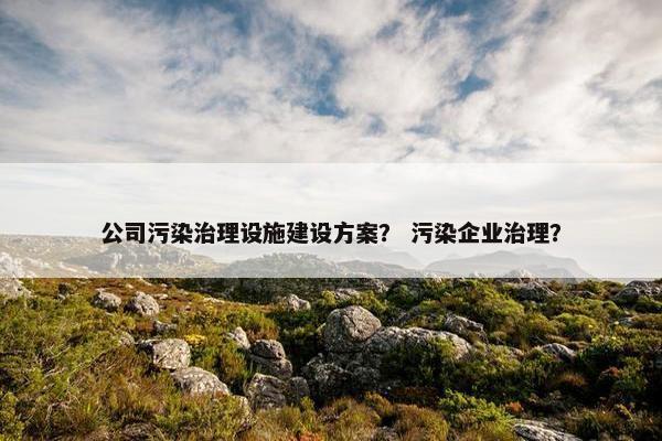 公司污染治理设施建设方案？ 污染企业治理？