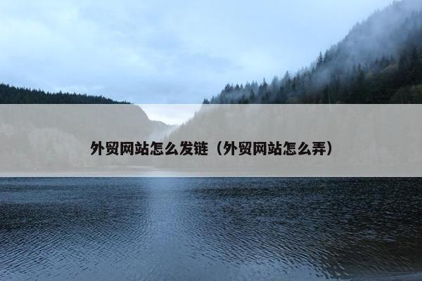 外贸网站怎么发链（外贸网站怎么弄）