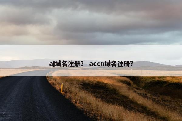 aj域名注册？ accn域名注册？