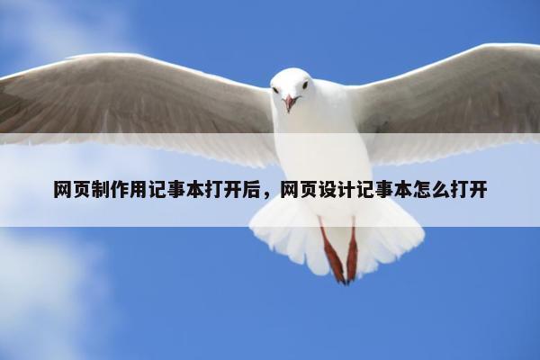 网页制作用记事本打开后，网页设计记事本怎么打开