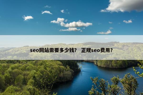 seo网站需要多少钱？ 正规seo费用？