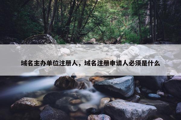 域名主办单位注册人，域名注册申请人必须是什么